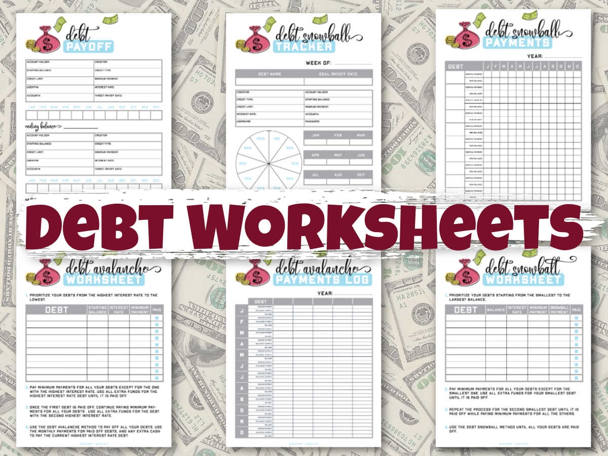 Budget Binder Planner And Printable Worksheets Savor Savvy