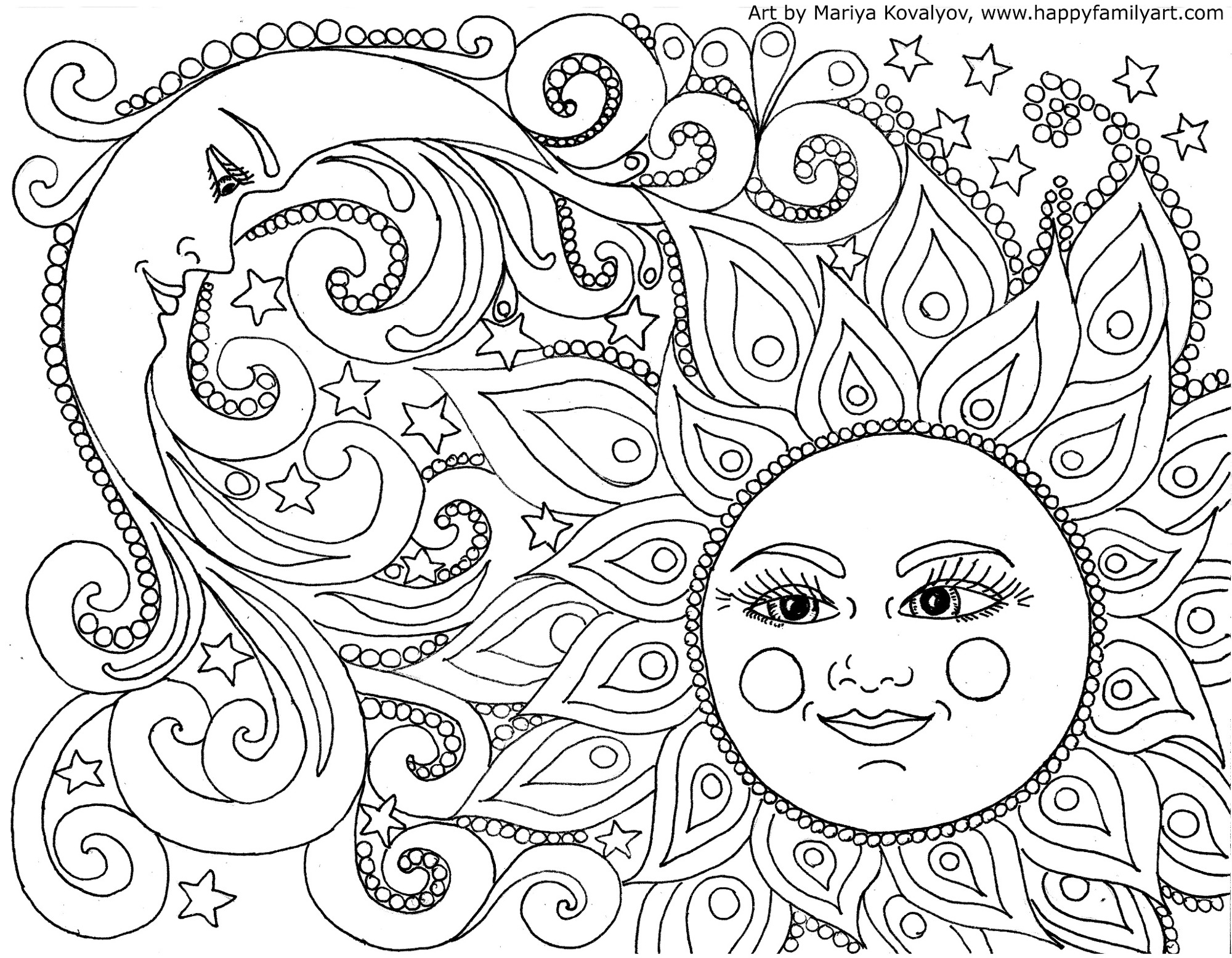 Coloring Pages Happy Family Art