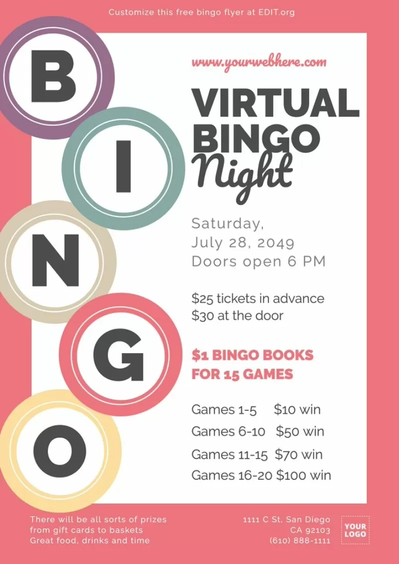 Create A Bingo Night Flyer Or Poster Online