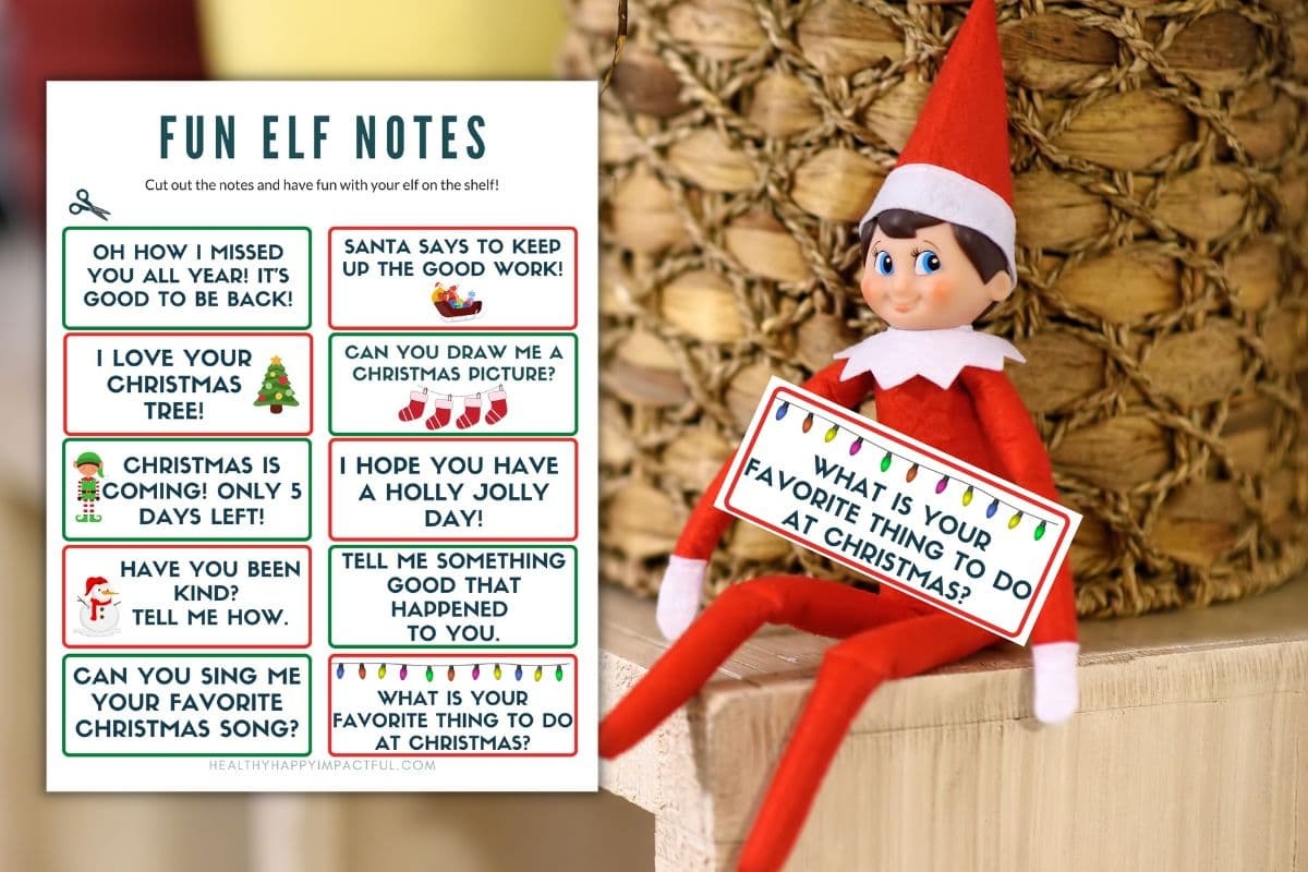 Cute Elf On The Shelf Notes Free Printable For 2024 