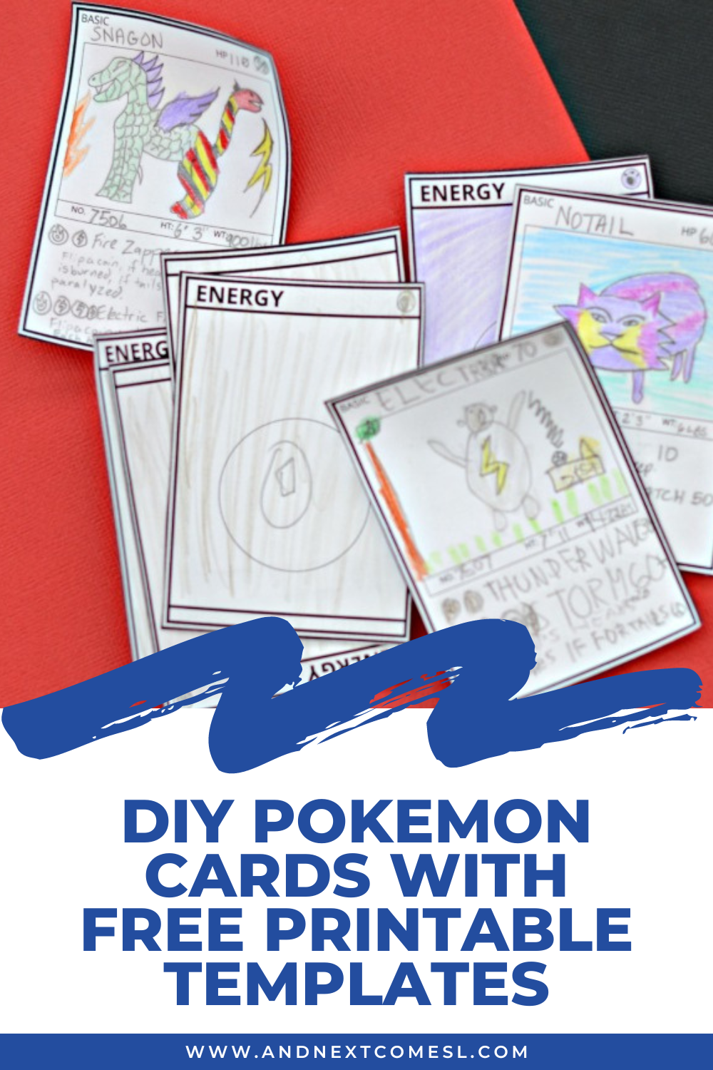 DIY Pokemon Card Templates Free Printable And Next Comes L 