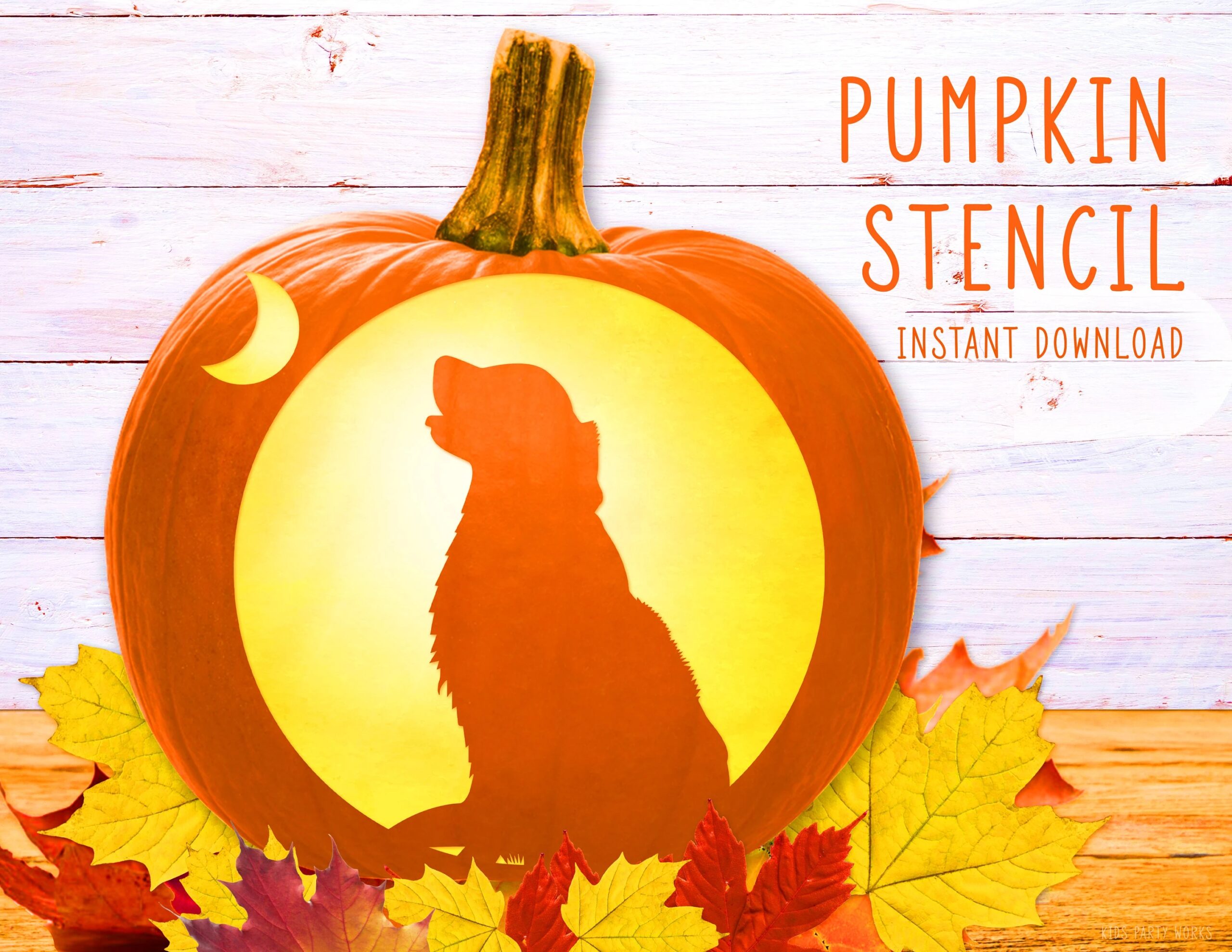 Dog Pumpkin Stencil Golden Retriever Printable Jack O Lantern 