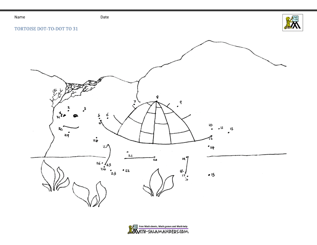 Dot To Dot Free Printables 3rd Grade