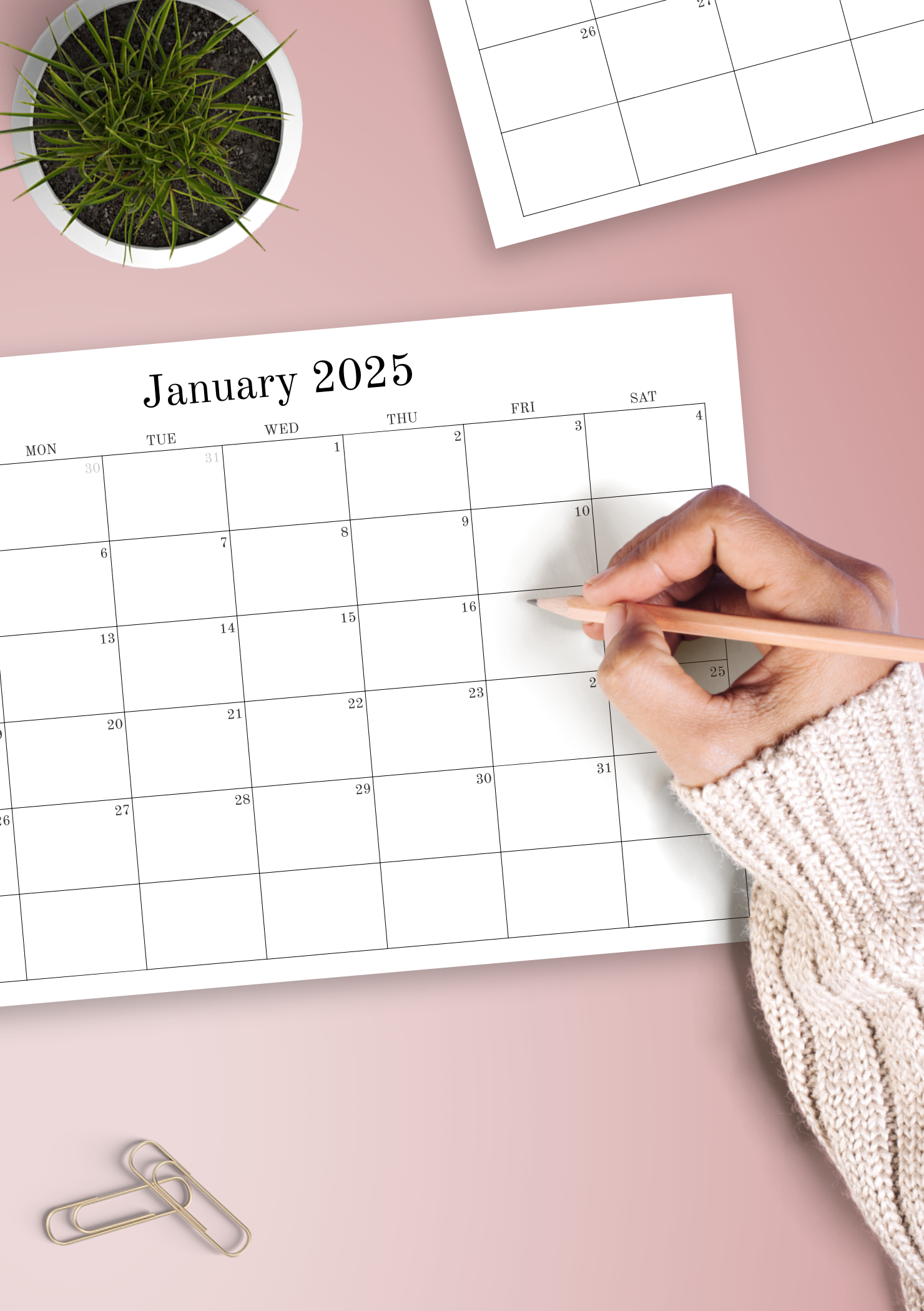 Free Printable Monthly Calendar Pdf