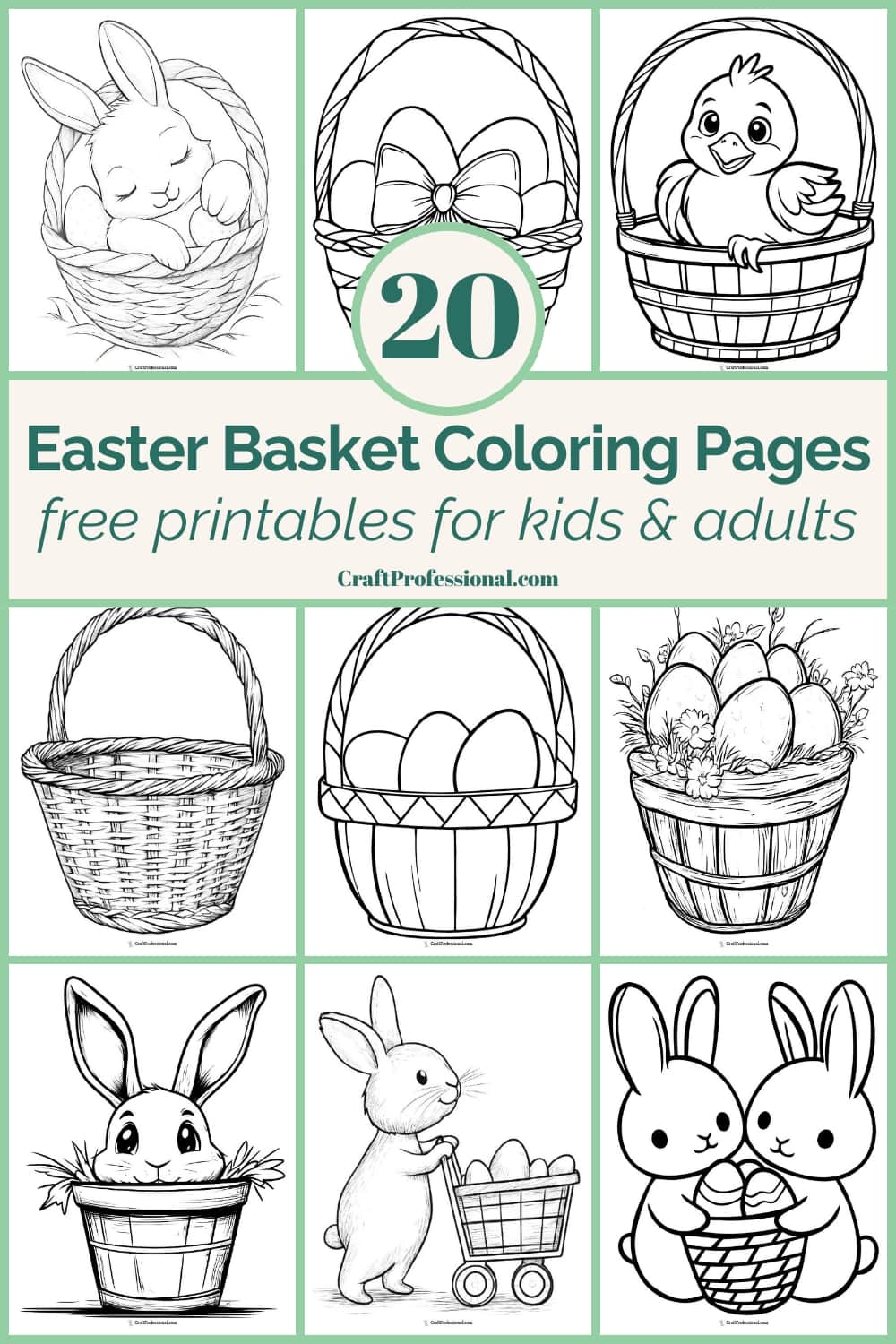 Easter Basket Coloring Pages Free Printable Designs For Kids Adults