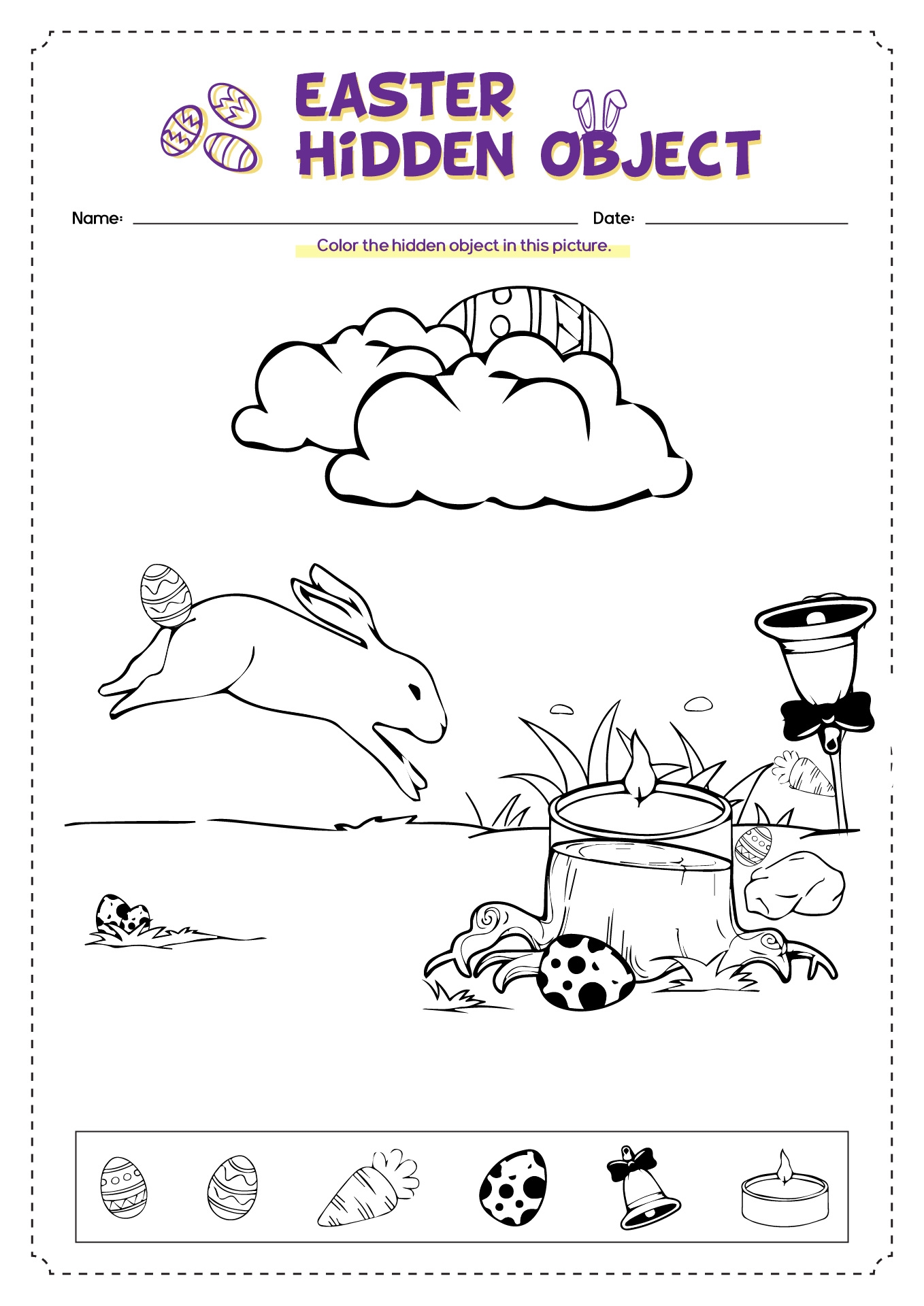 Easter Hidden Pictures Free Printable