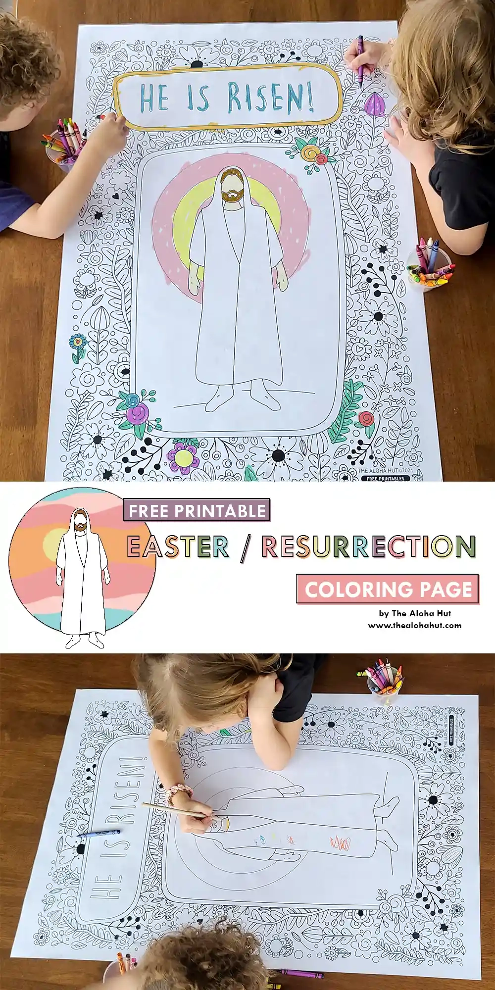 Easter Resurrection Coloring Page The Aloha Hut