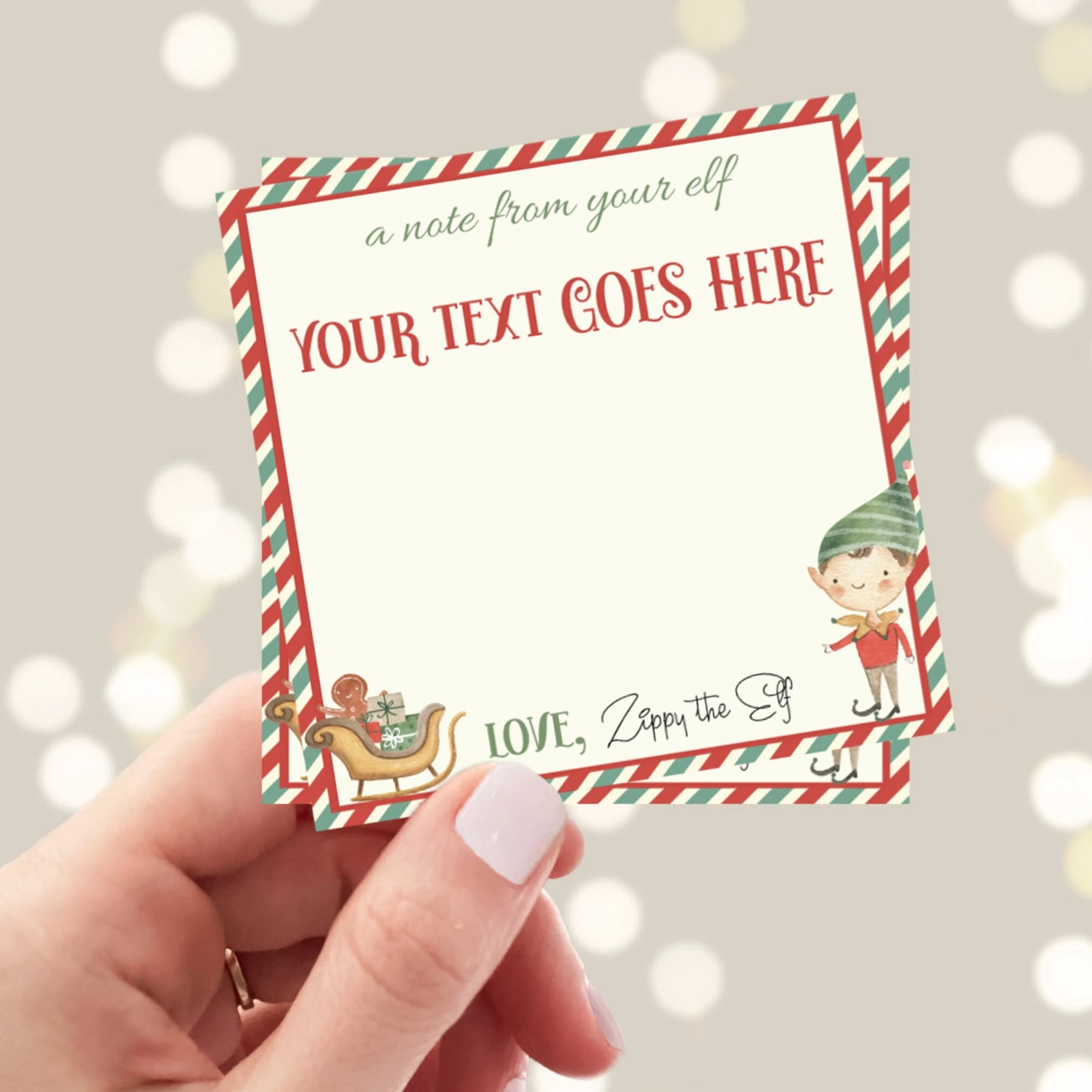 Editable Elf Note Cards Elf Christmas Activities Christmas Elf Ideas Elf Games Elf Activities Christmas Elf Mini Notes Printable Etsy