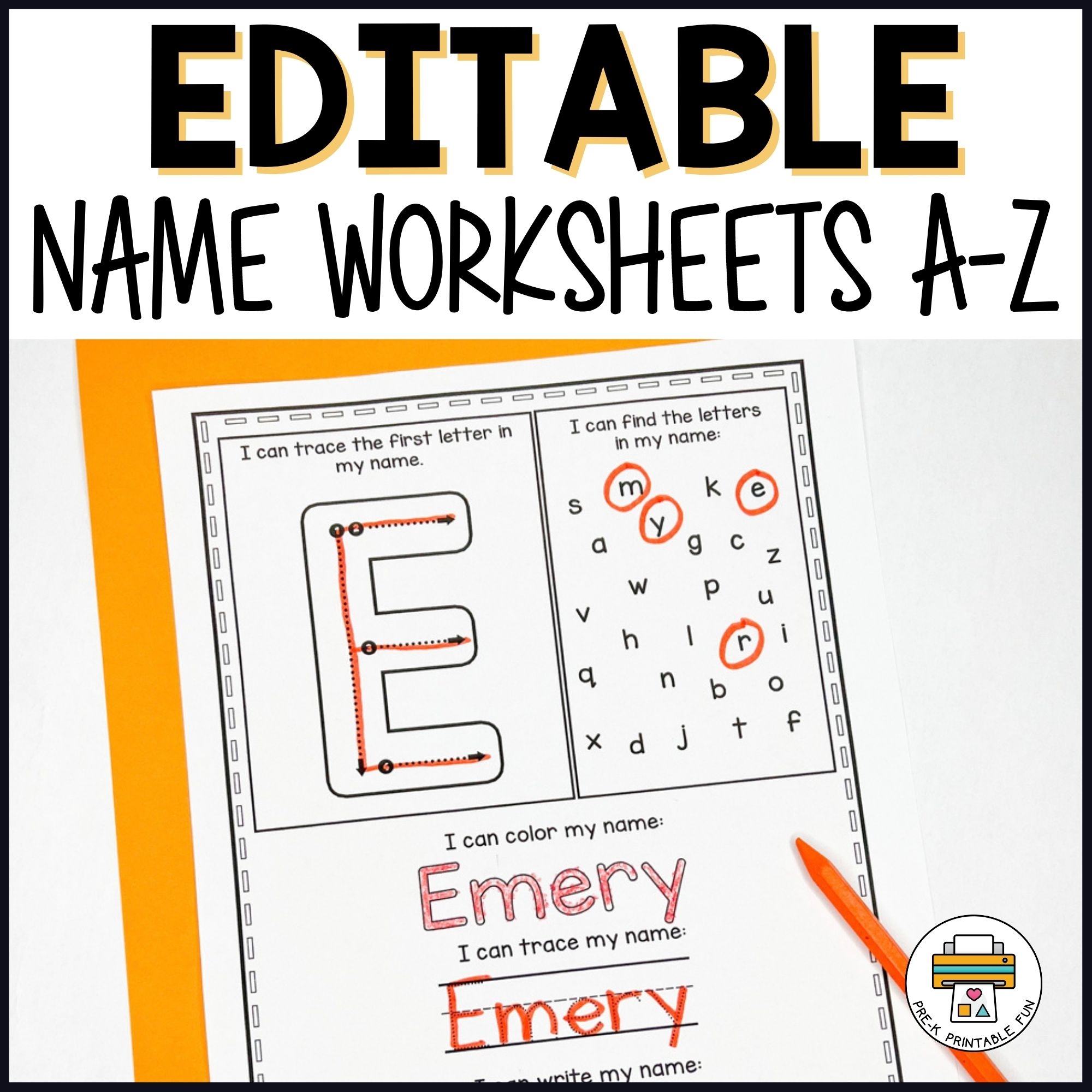 Editable Name Tracing Free Printable