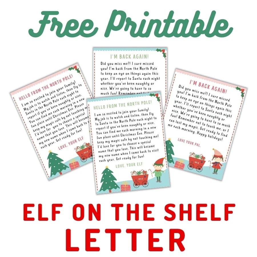 Elf On The Shelf Letter 4 FREE Printables Make Life Lovely