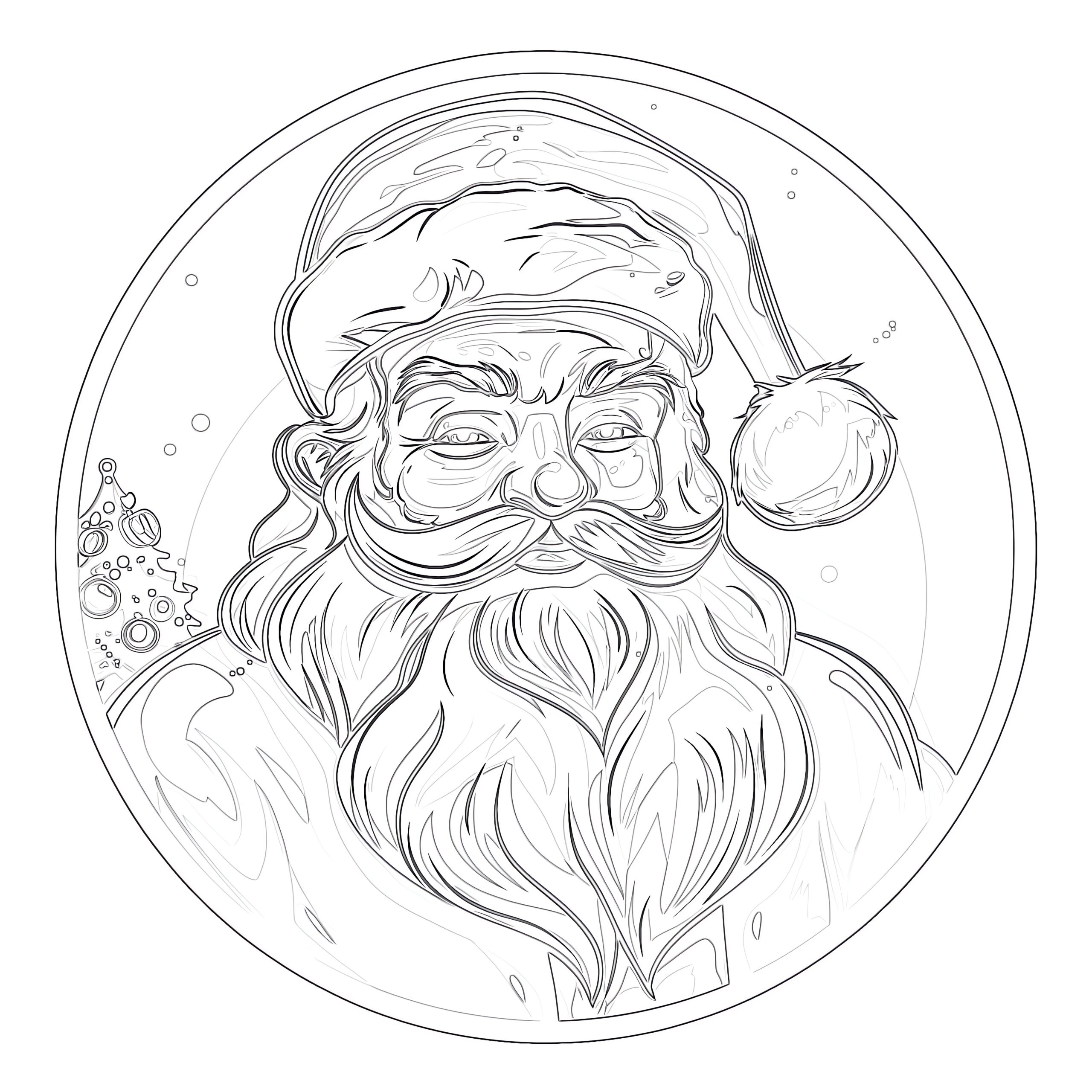 Father Christmas Pictures To Colour Coloring Pages Mimi Panda