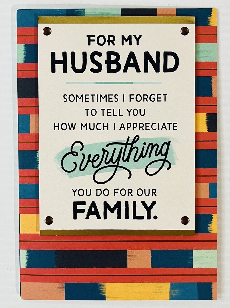 Fathers Day Card For Husband 3D Cutout Gold Foil Multicolor Hallmark Card NEW EBay