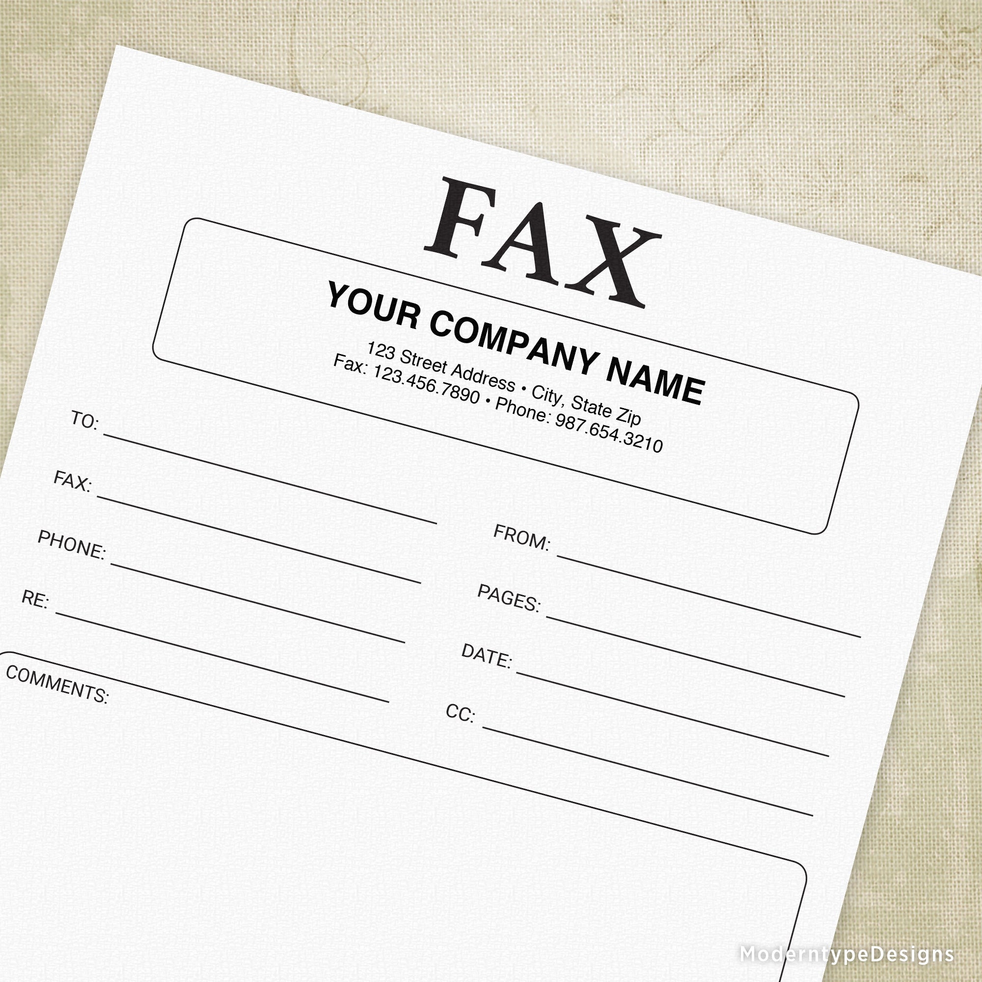 Fax Cover Sheet Printable Form Personalized Worksheets Library
