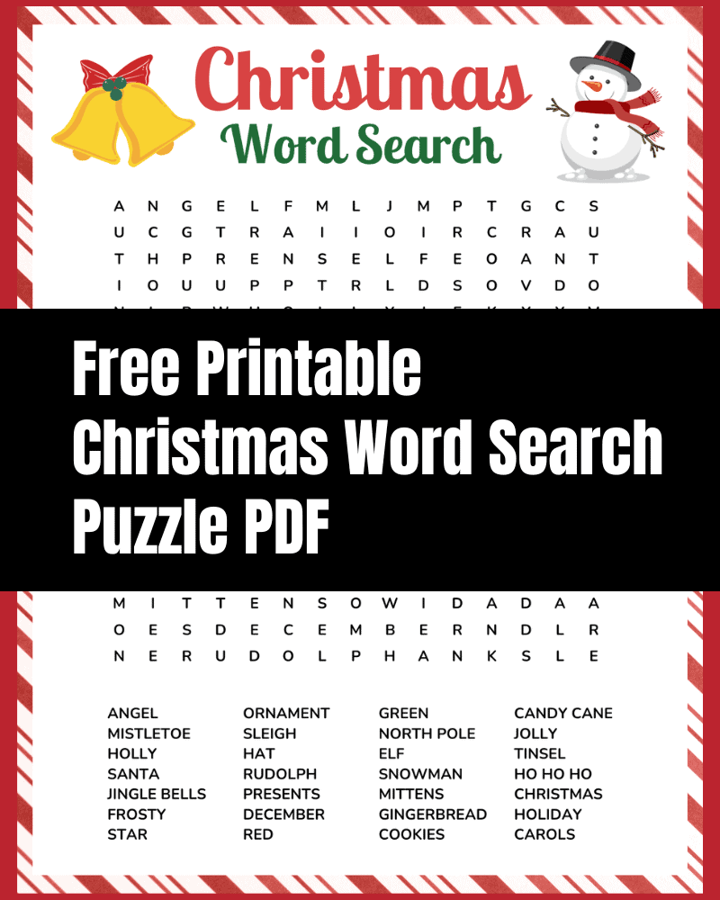 Free Printable Christmas Word Search