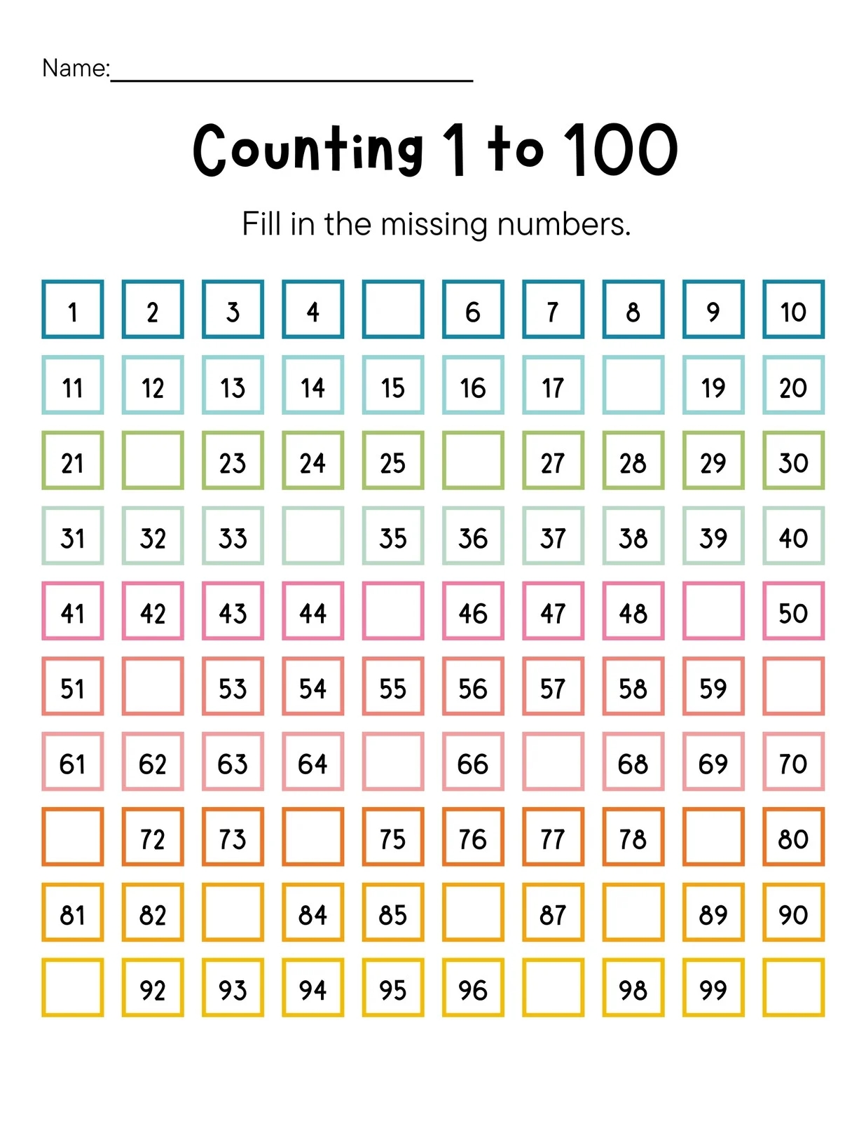 Free 1st Grade Math Worksheet Templates To Customize Canva