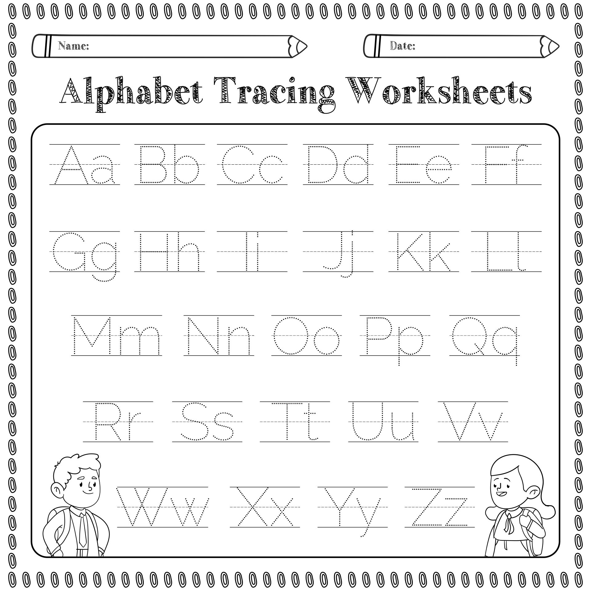 Free Alphabet Worksheets For Kids Printable ABC Learning Resources
