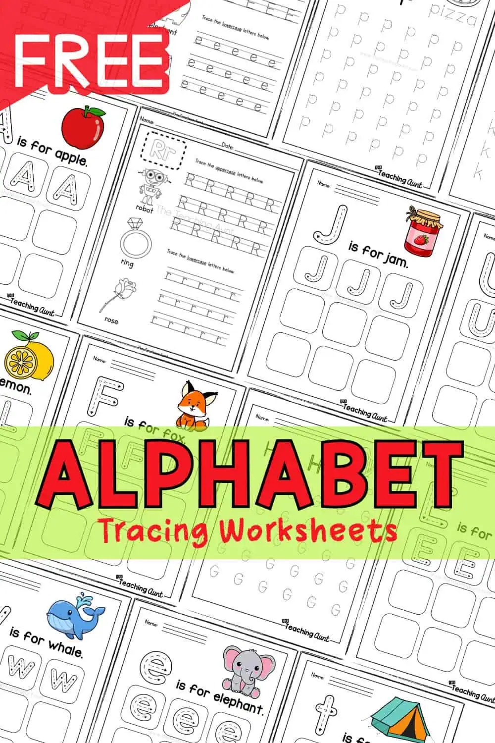 Free Alphabet Worksheets The Teaching Aunt