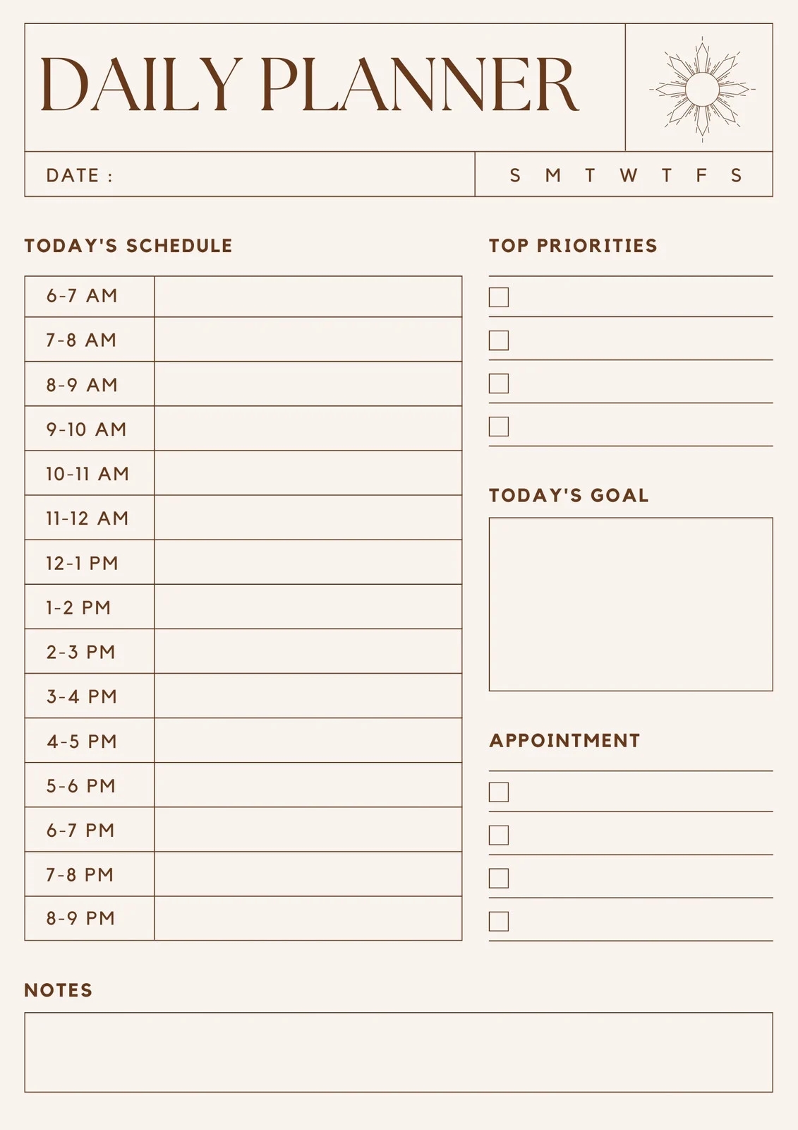 Free Weekly Planner Printable
