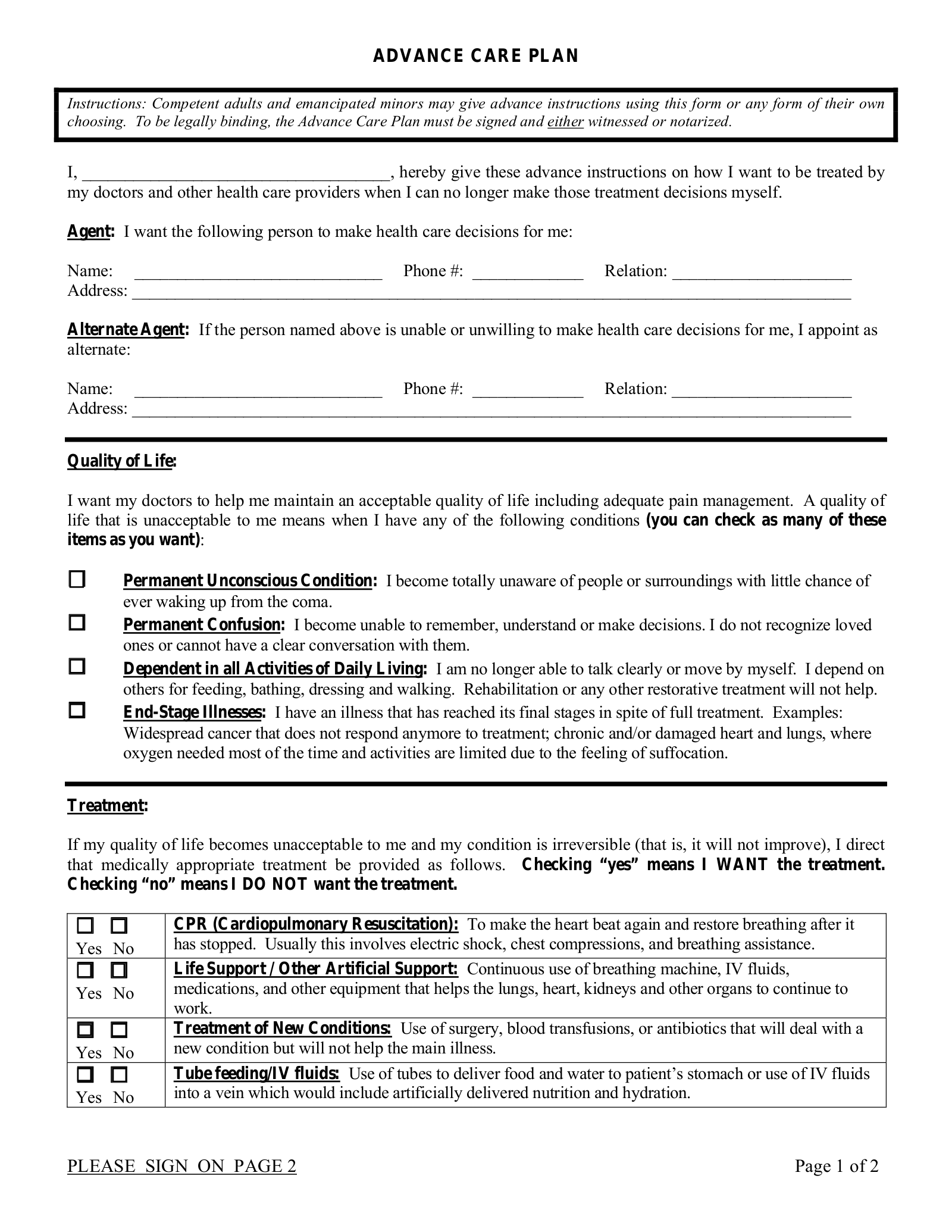 Free Arkansas Living Will Form Template PDF EForms