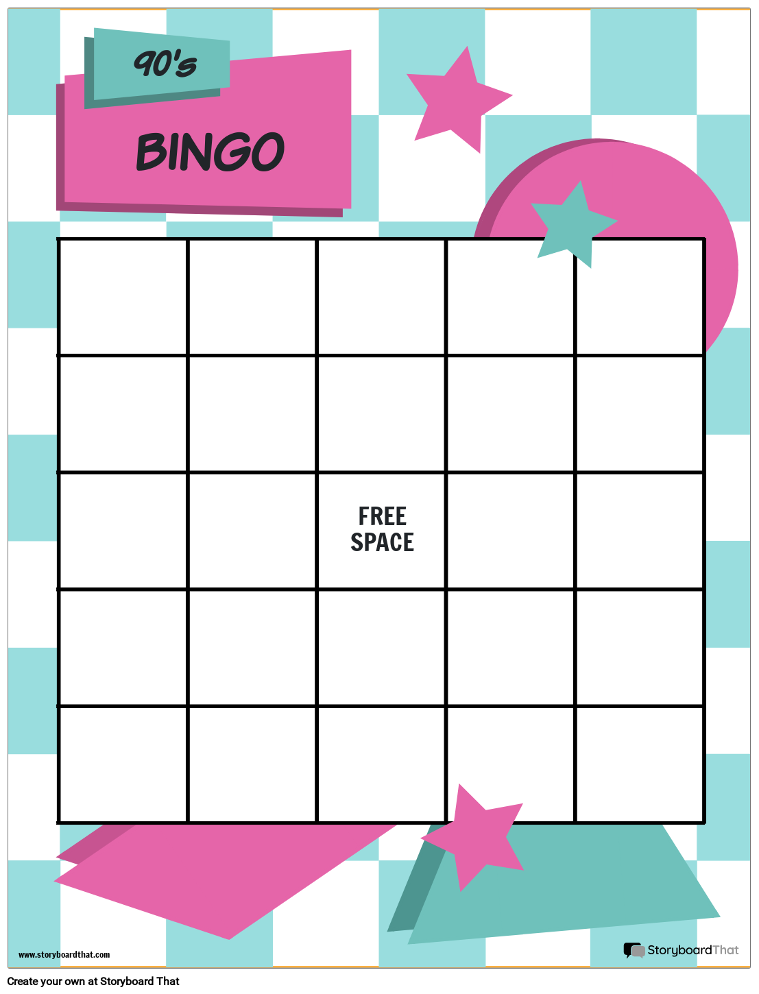 Free Bingo Card U0026 Board Templates Customize And Print Worksheets Library