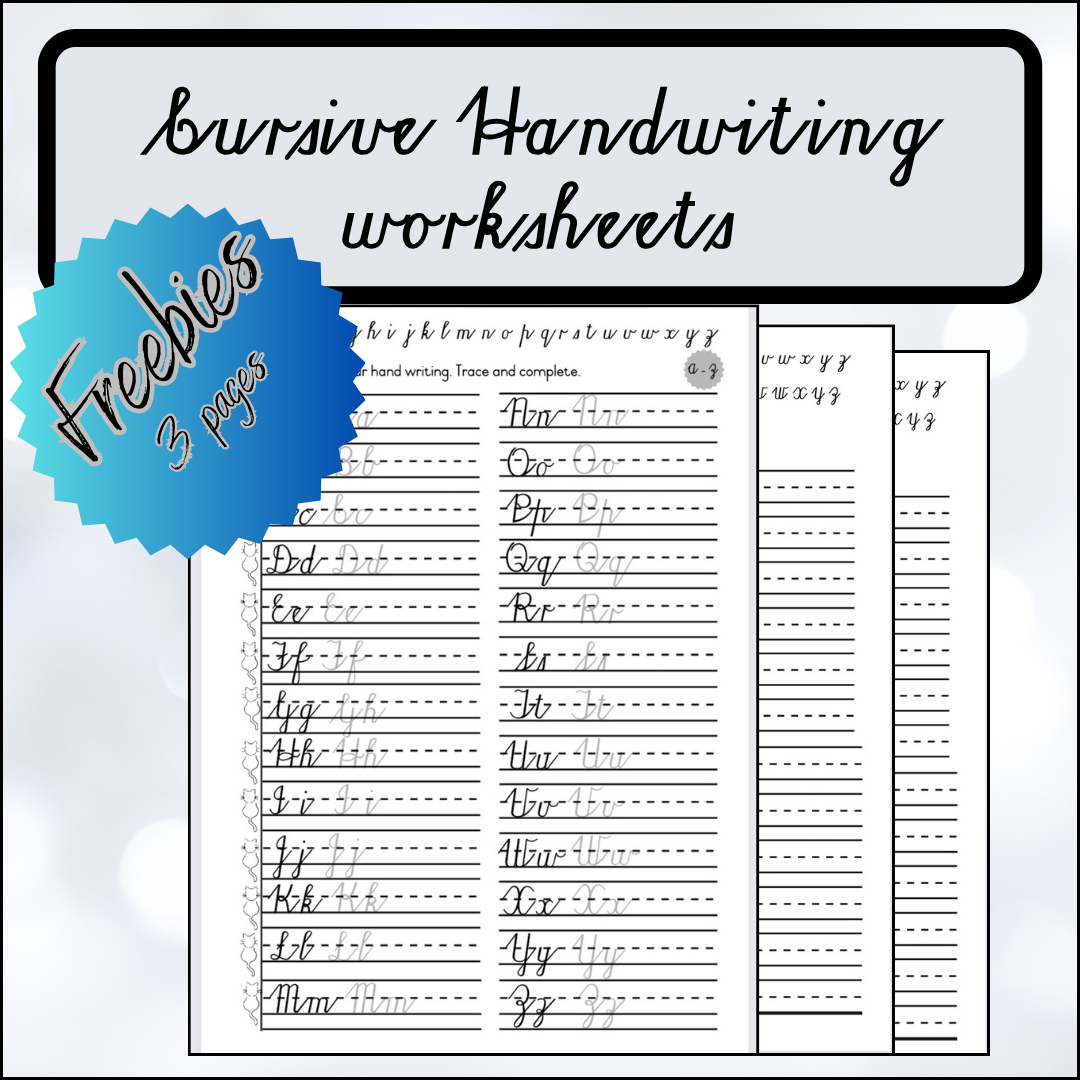 Free Cursive Practice Sheets Teacha 