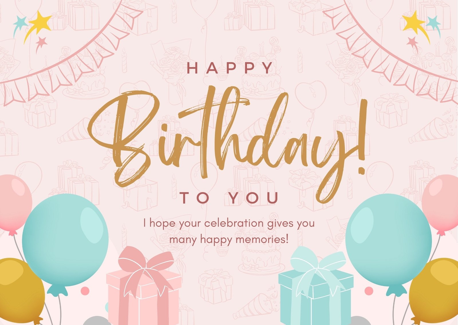 Free Custom Printable Birthday Card Templates Canva Worksheets Library