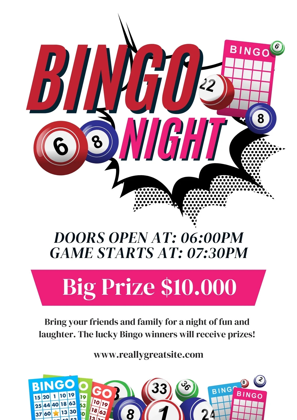 Free Customizable Printable Bingo Flyer Templates Canva