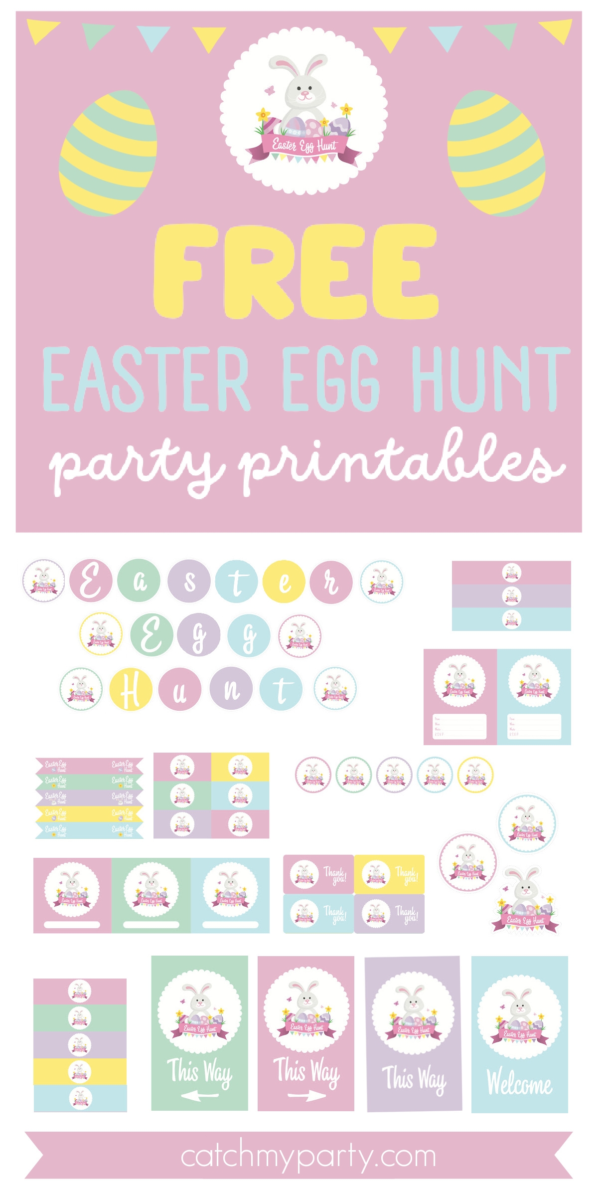 FREE Easter Egg Hunt Party Printables Catch My Party