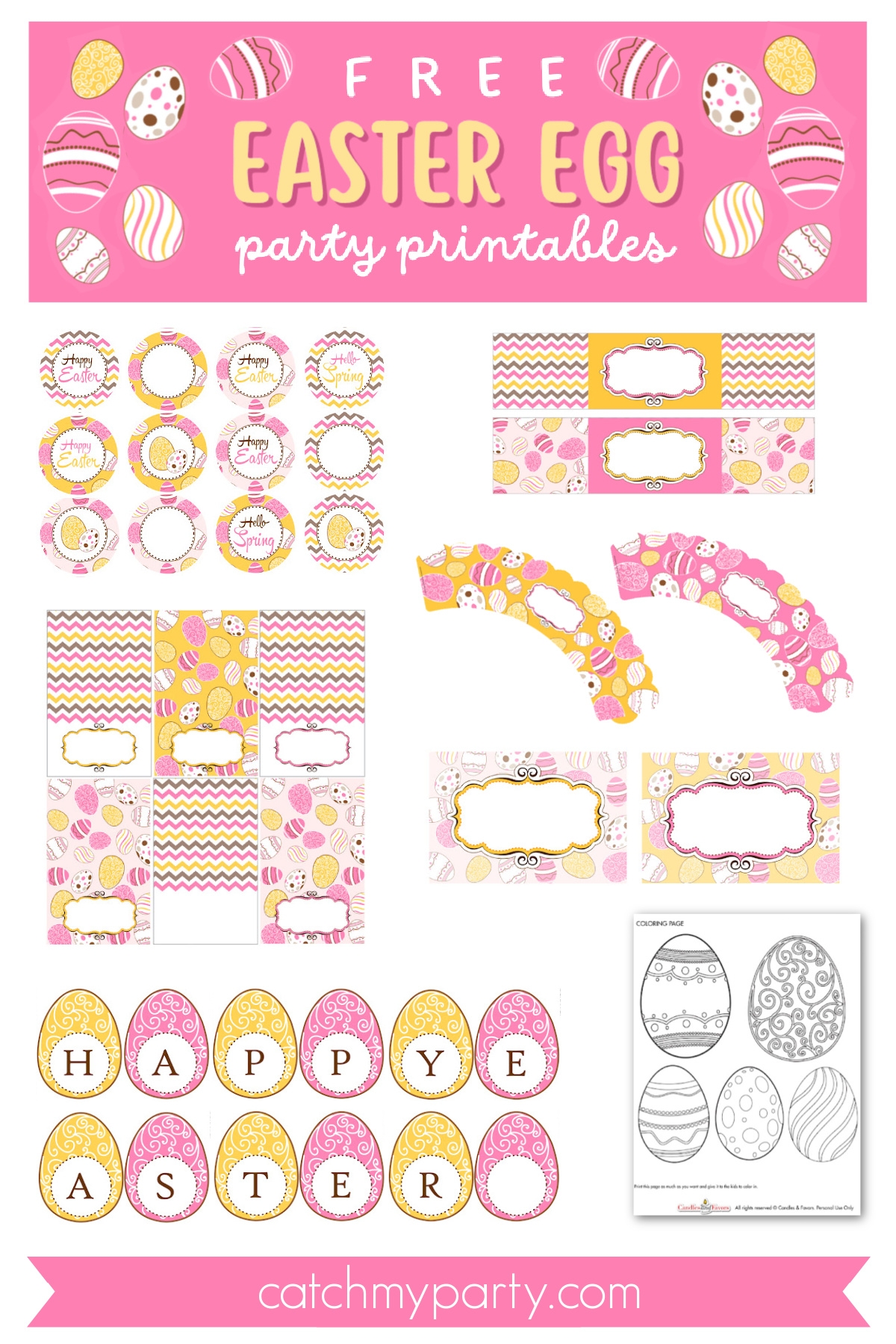 Free Easter Egg Party Printables Catch My Party
