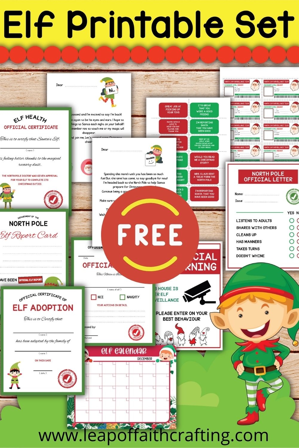 Elf On The Shelf Ideas Printables Free