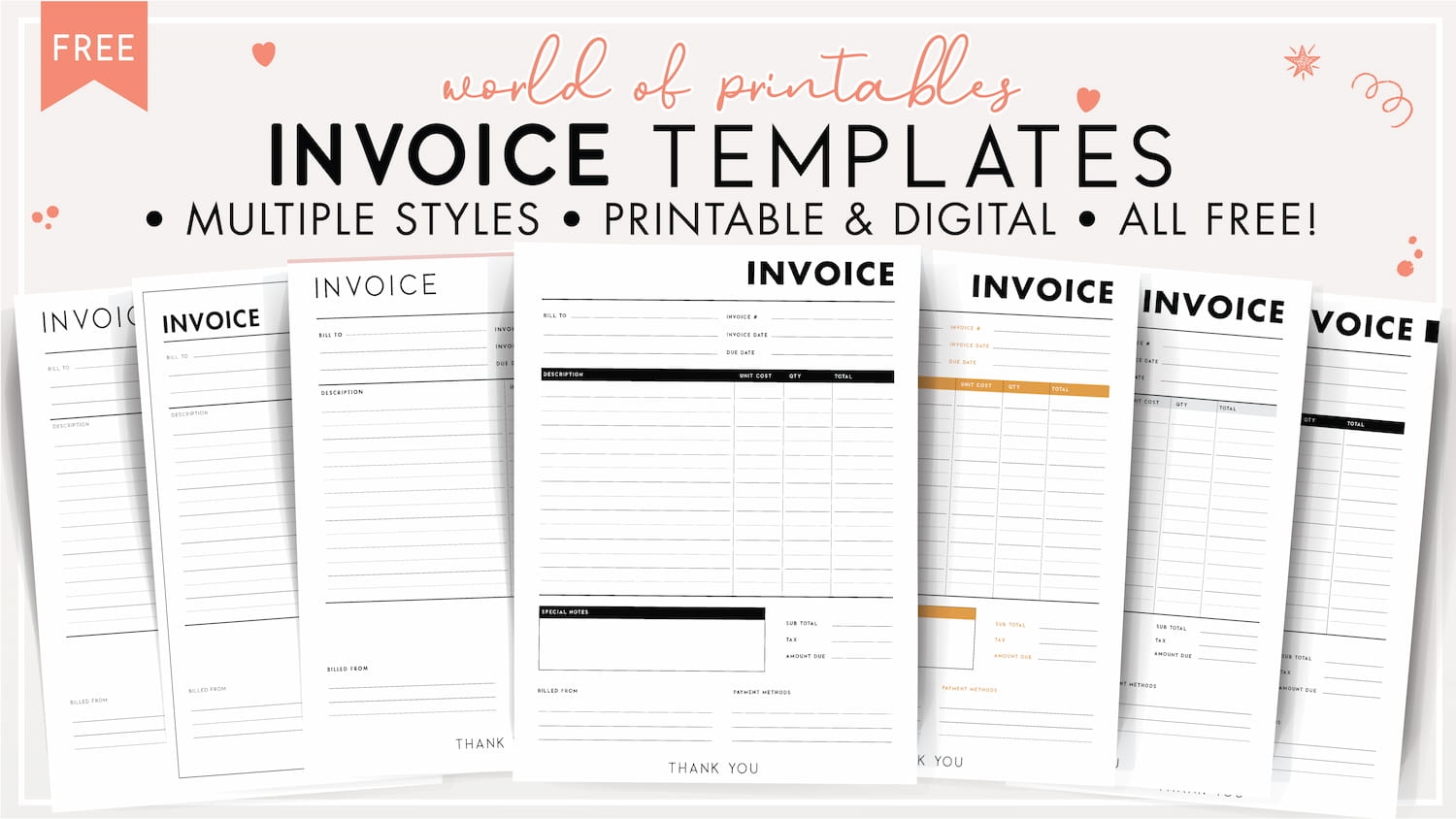 Free Printable Invoice Templates