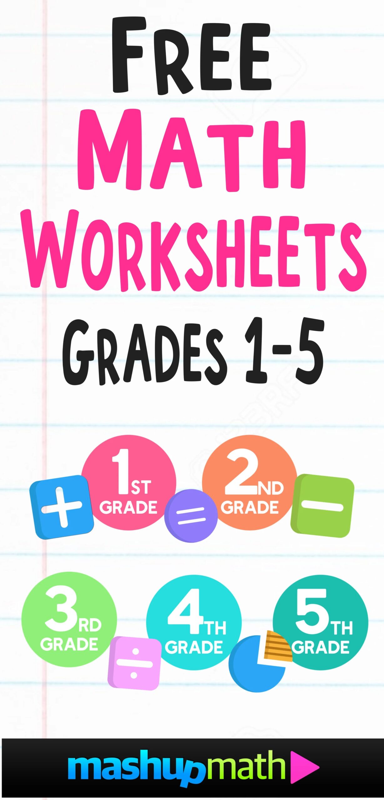 Free Math Worksheets Printable By Grade Answers Included Mashup Math