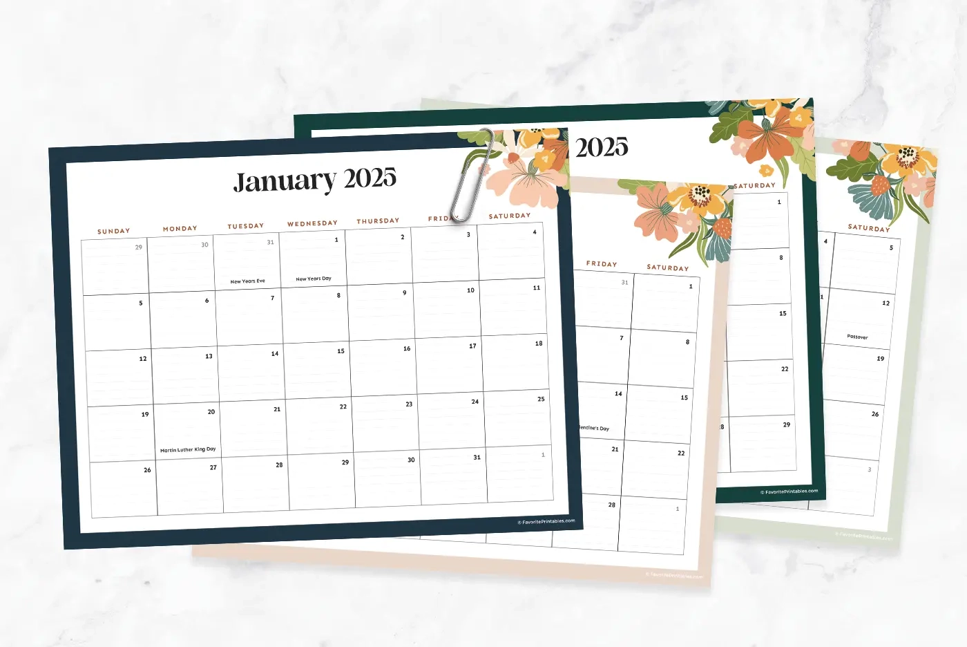 2025 Calendar Printable Free