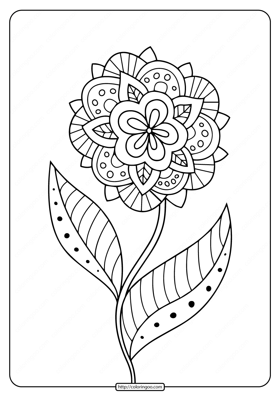 Free Printable Adult Floral Mandala Coloring Page 75 Free Printable Adult Floral Mandala Coloring Page 75