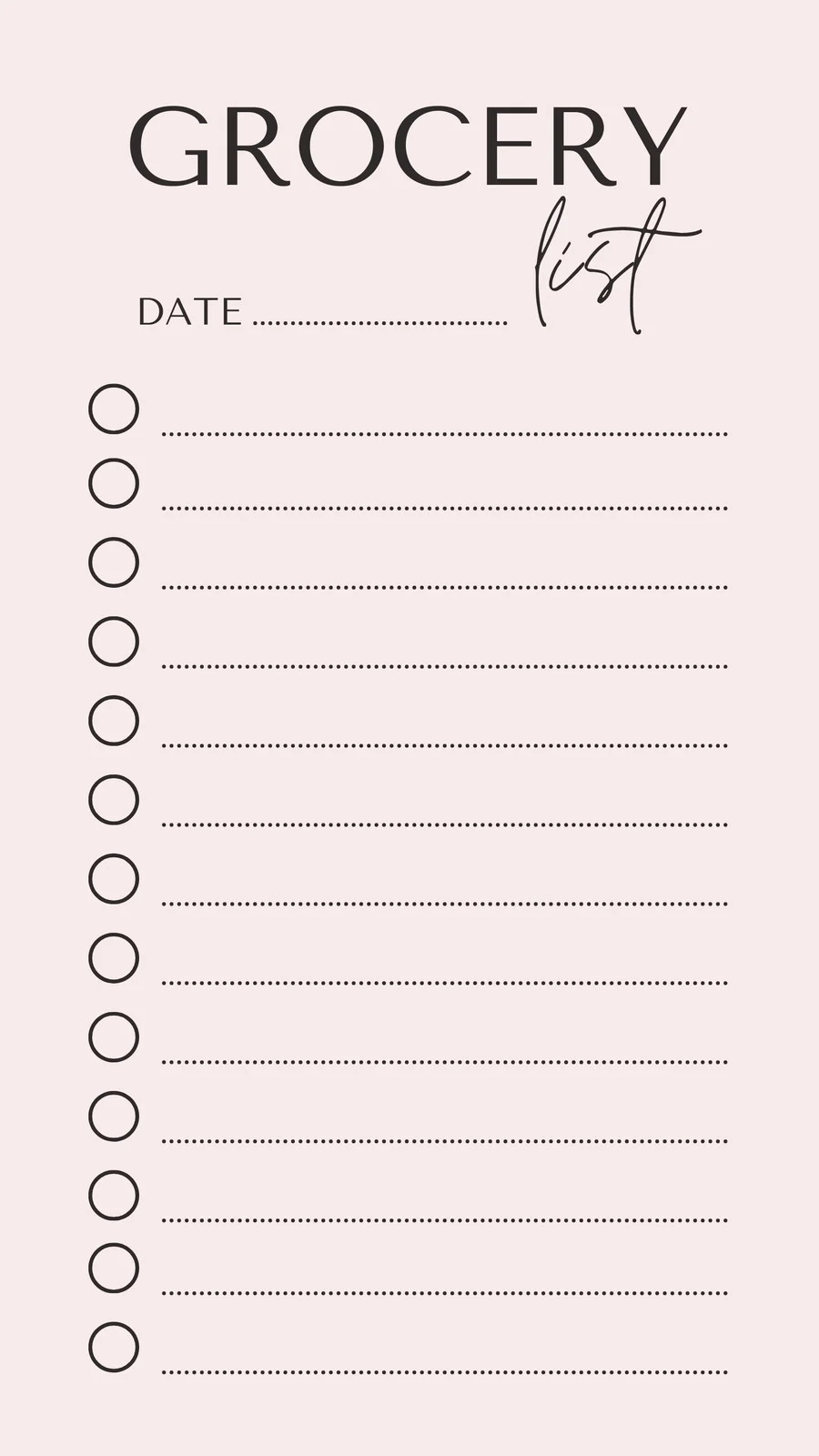 Free Printable And Customizable Grocery List Templates Canva