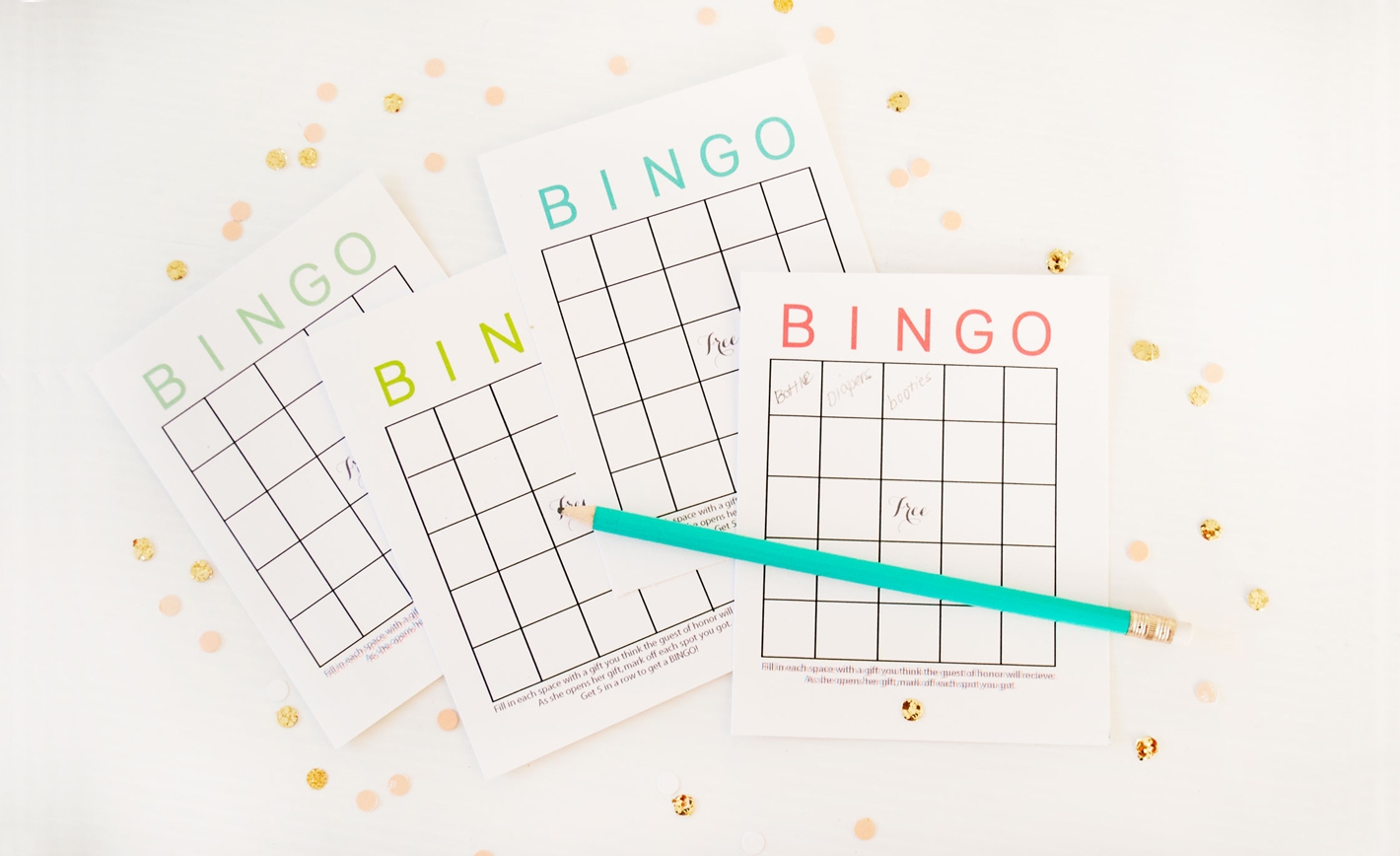 Blank Baby Shower Bingo Cards Printable Free