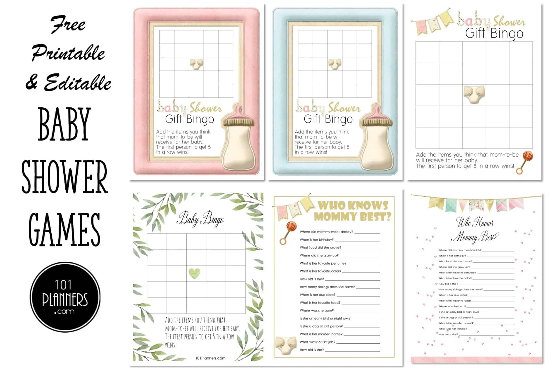 Free Printable Baby Shower Games Instant Download