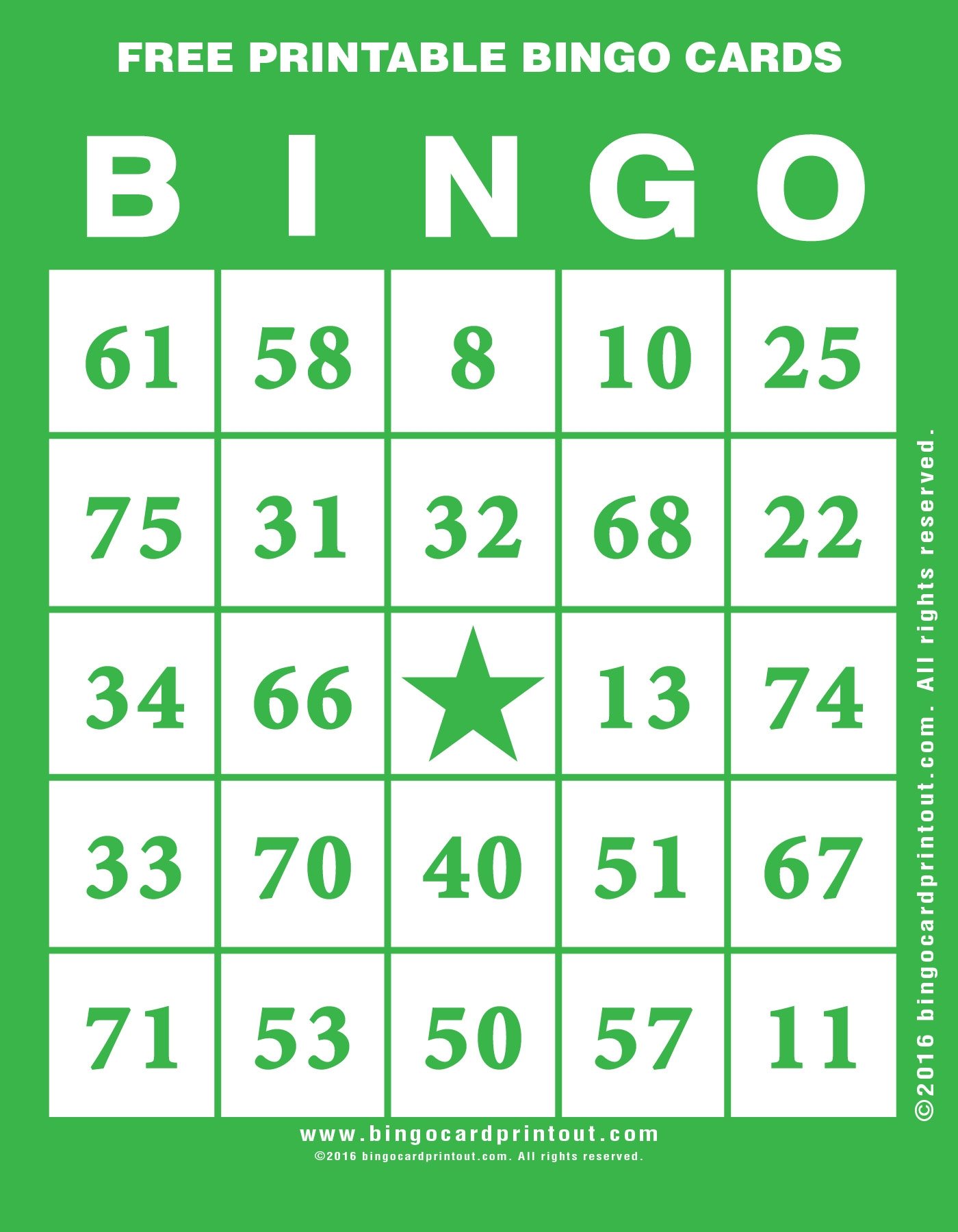Free Printable Bingo Cards BingoCardPrintout