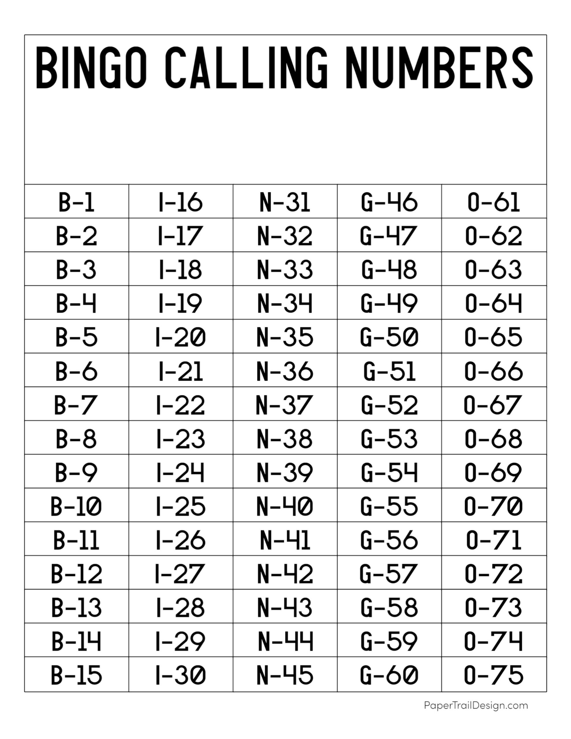 Free Printable Bingo Cards Pdf
