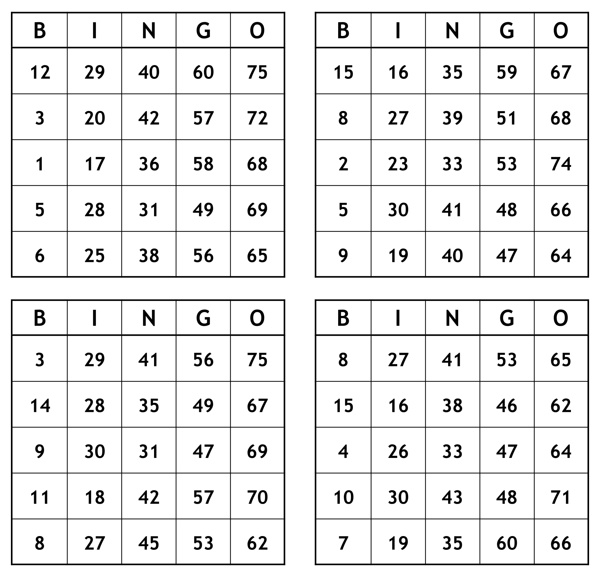 Free Printable Bingo Cards Pdfs With Numbers And Tokens Worksheets Library