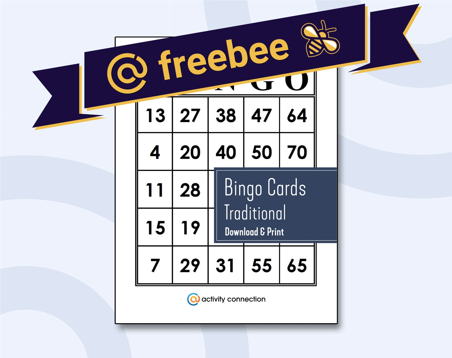 Free Printable Bingo Cards Traditional Design