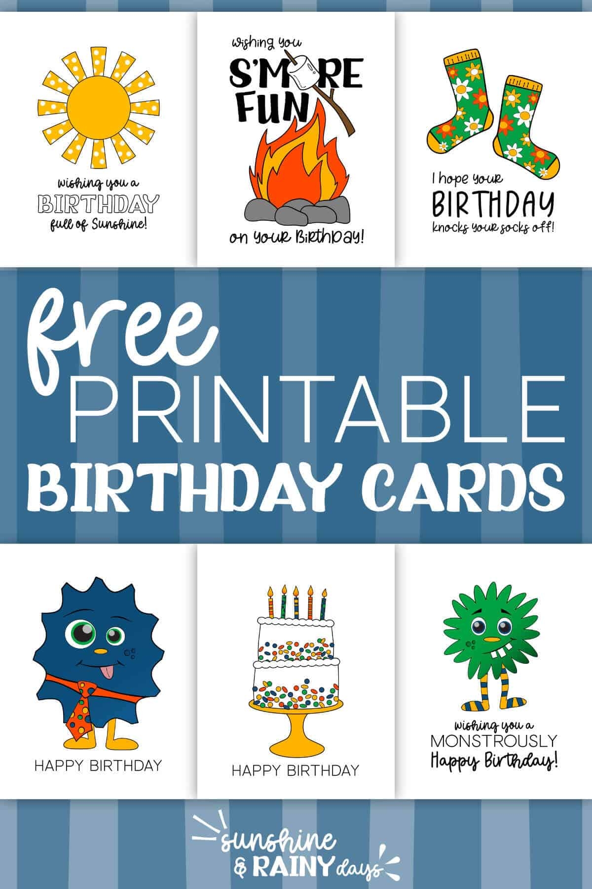 Free Printable Birthday Cards Sunshine And Rainy Days