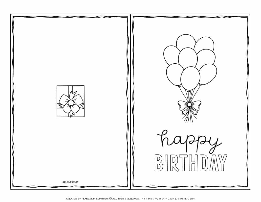 Free Printable Black And White Birthday Cards Print Pretty Cards Worksheets Library
