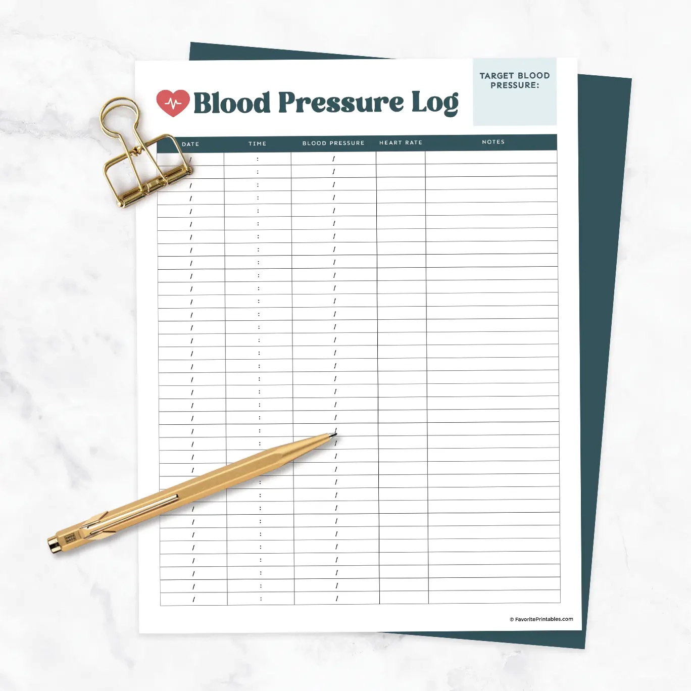 Free Printable Blood Pressure Log Favorite Printables