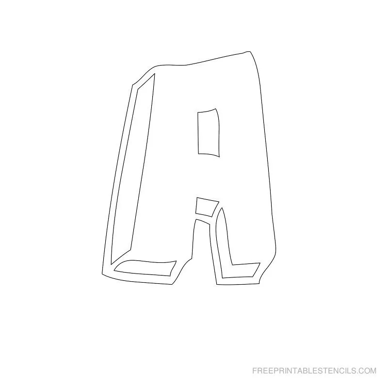 Free Printable Bubble Letter A Free Printable Stencils