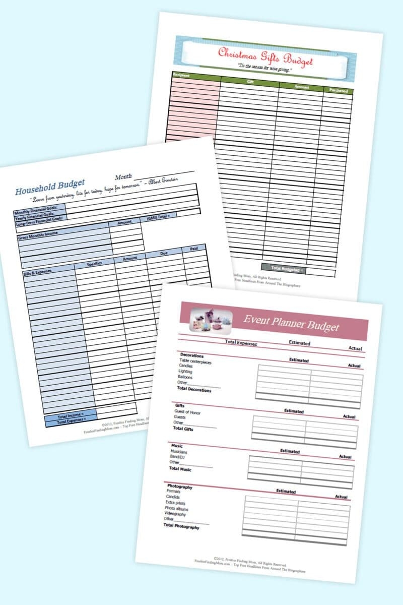 Free Printable Budget Worksheets Freebie FInding Mom