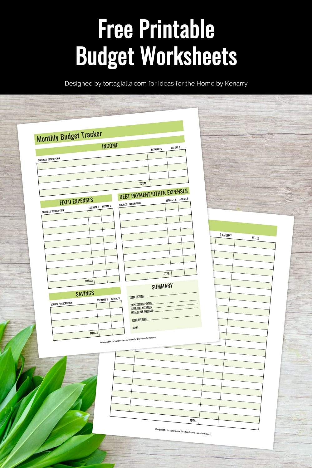 Free Printable Budget Worksheets Ideas For The Home