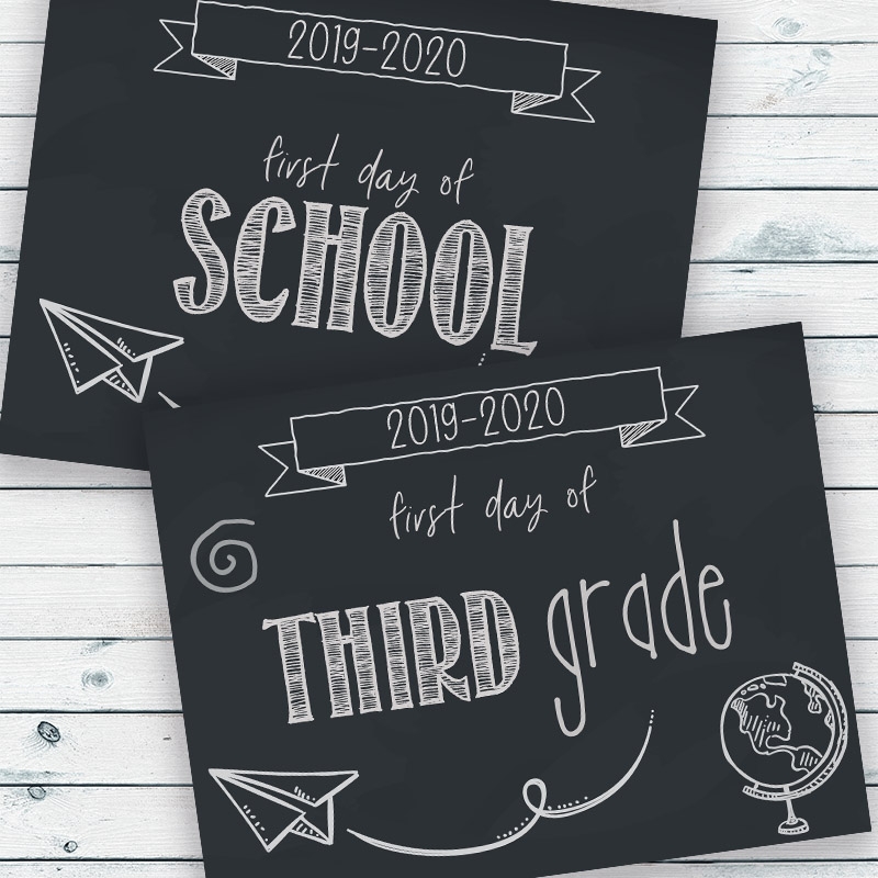 First Day Of School Printables Free Signs