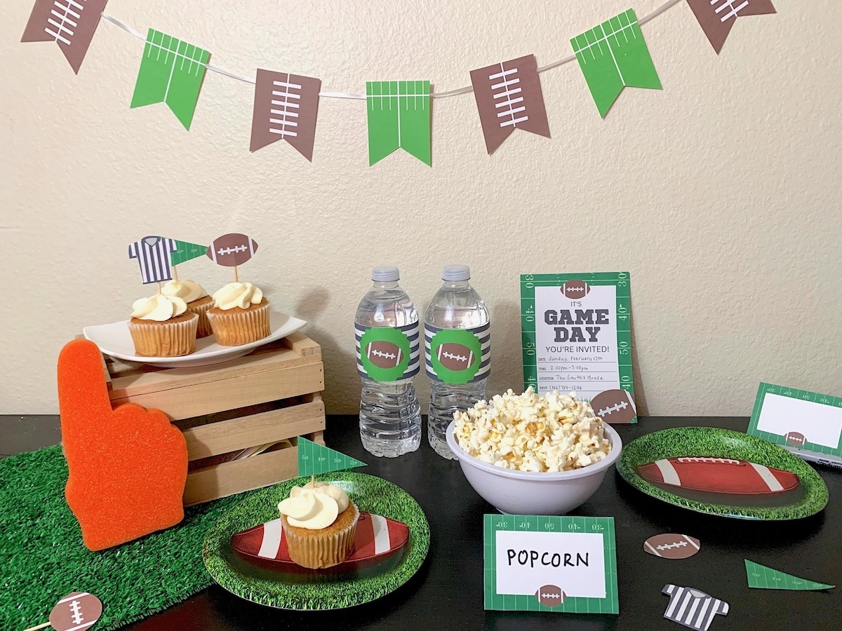 Free Printable Football Party Decorations Invitations Banner More