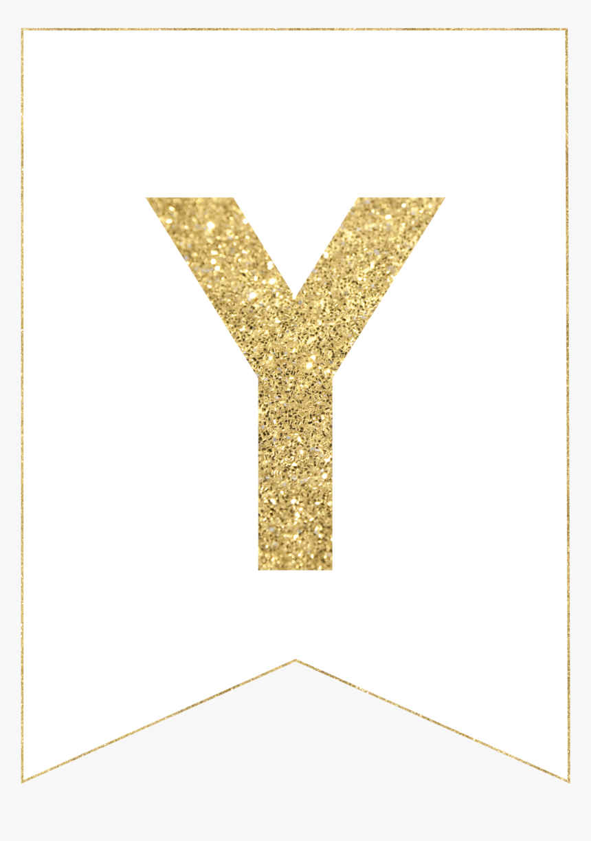 Free Printable Gold Banner Letters P HD Png Download Kindpng